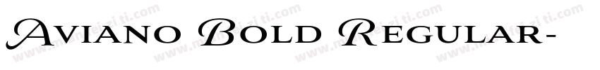 Aviano Bold Regular字体转换